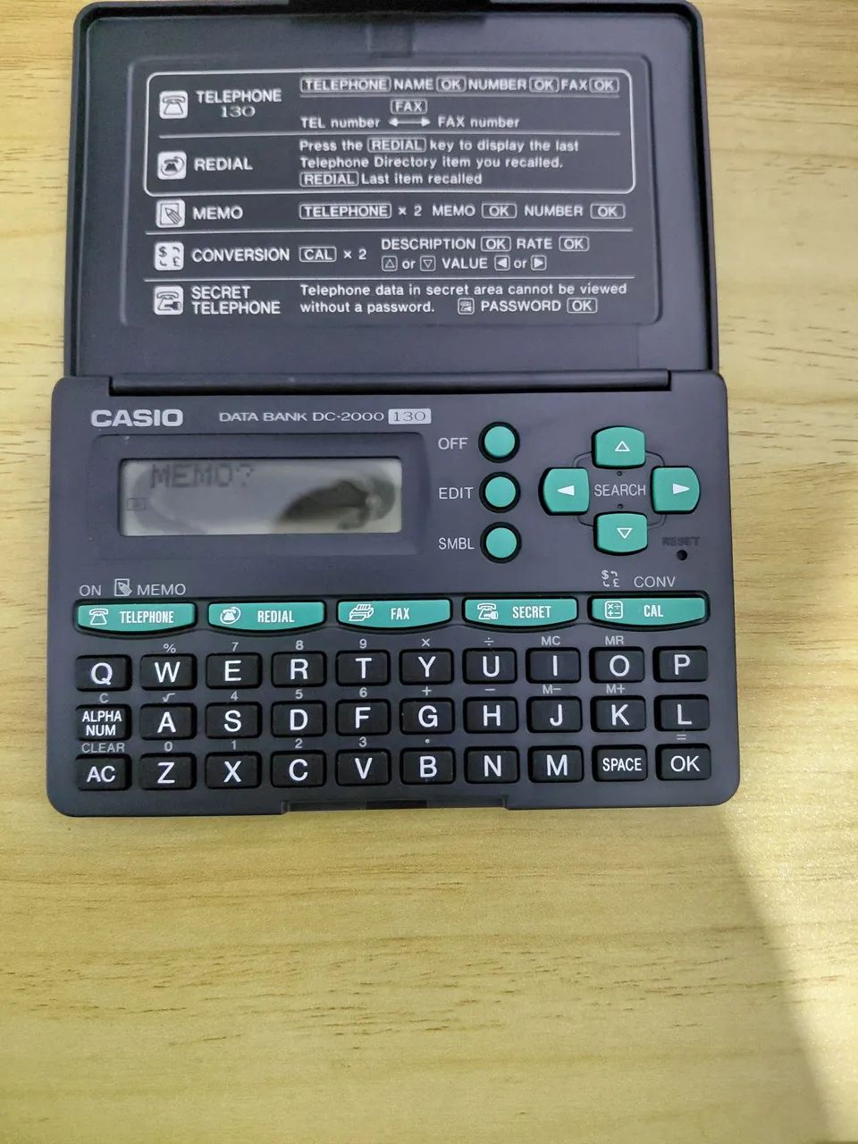 Mini Agenda Eletrônica com Calculadora Casio Data Bank DC-2000. - Foto 3