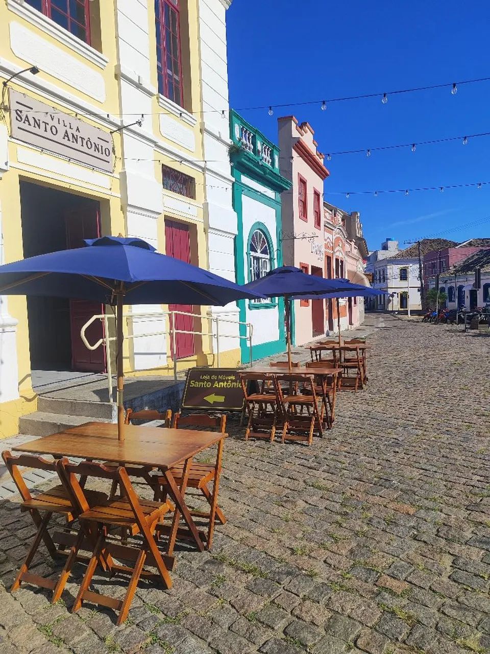 Mesas de bar madeira com ombrelone  - Foto 2