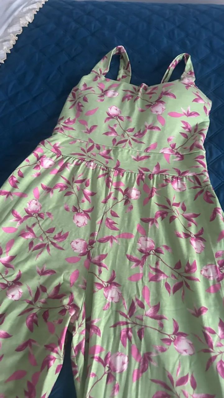 Macacão estampado com barra longa - Foto 3