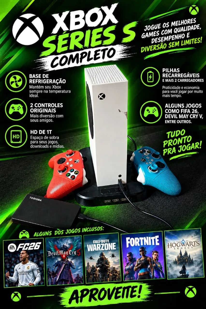 Xbox series s + adereços (aceito ofertas) - Consoles de Vídeo Game