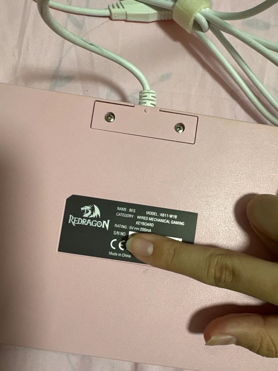 Teclado Mecânico Redragon Rosa e Branco  - Foto 3