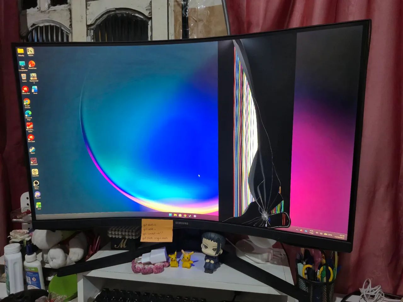 Monitor Samsung Odyssey g5 32" COM TELA QUEBRADA