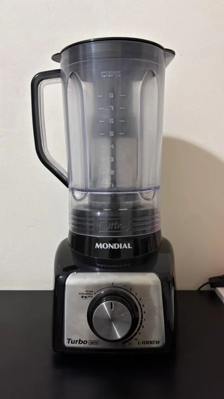 Liquidificador Mondial Turbo 1000W - Preto - Foto 2