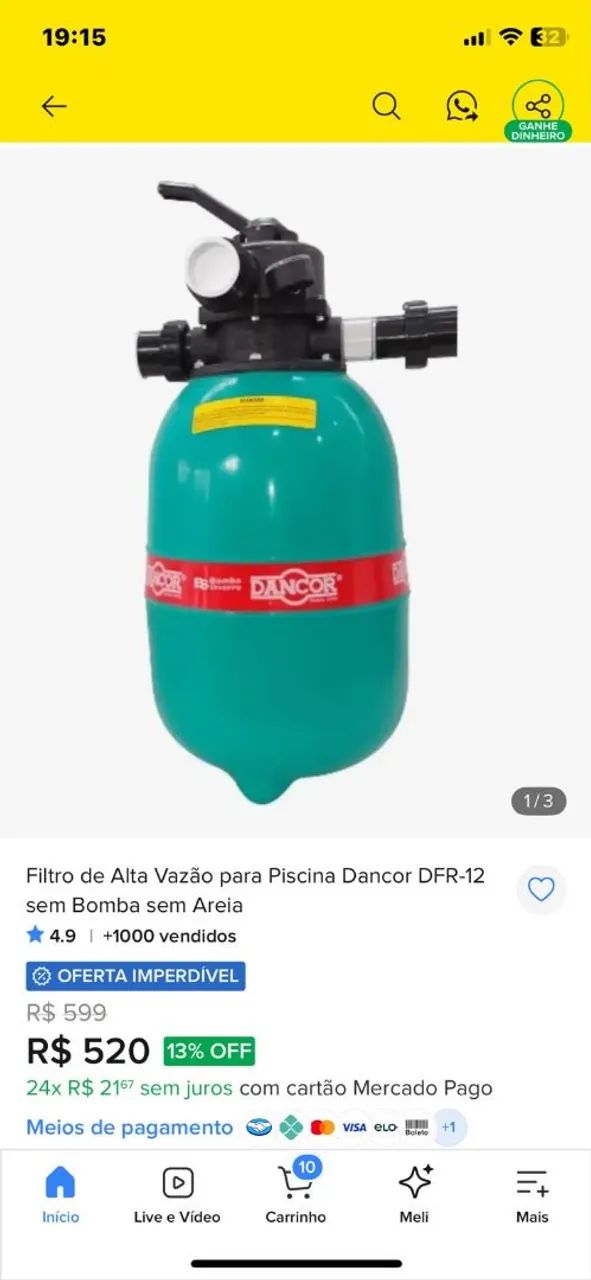 Filtro de piscina 