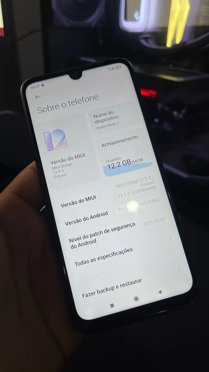 Celular Xiaomi Redmi Note 7 tudo funcionando