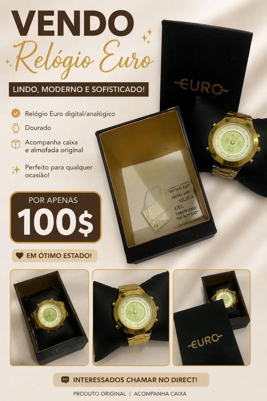 Relógio euro 