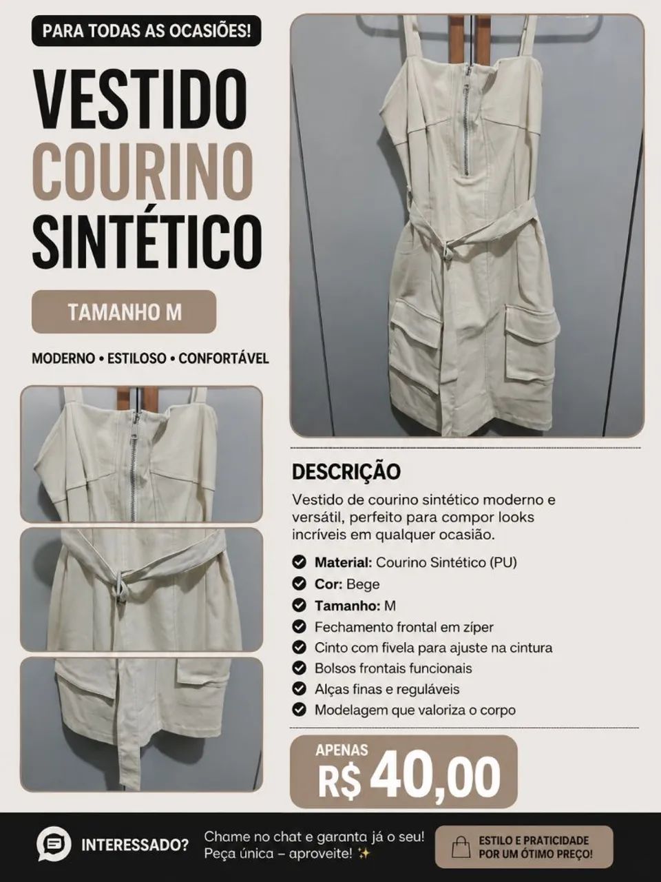Vestido courino  - Foto 2
