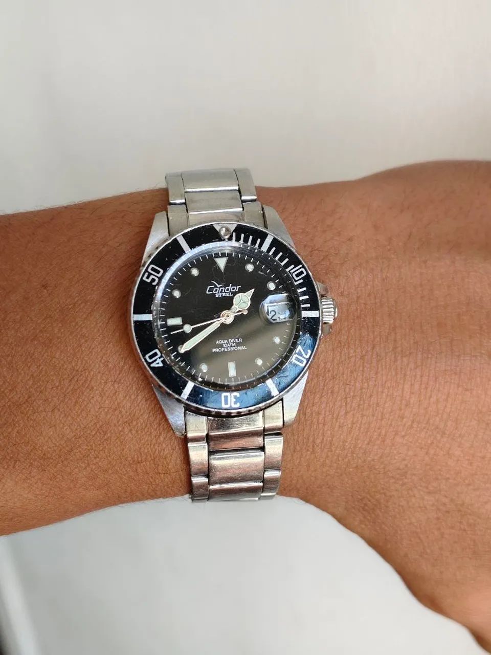 Relógio quartz condor steel aqua diver  - Foto 3