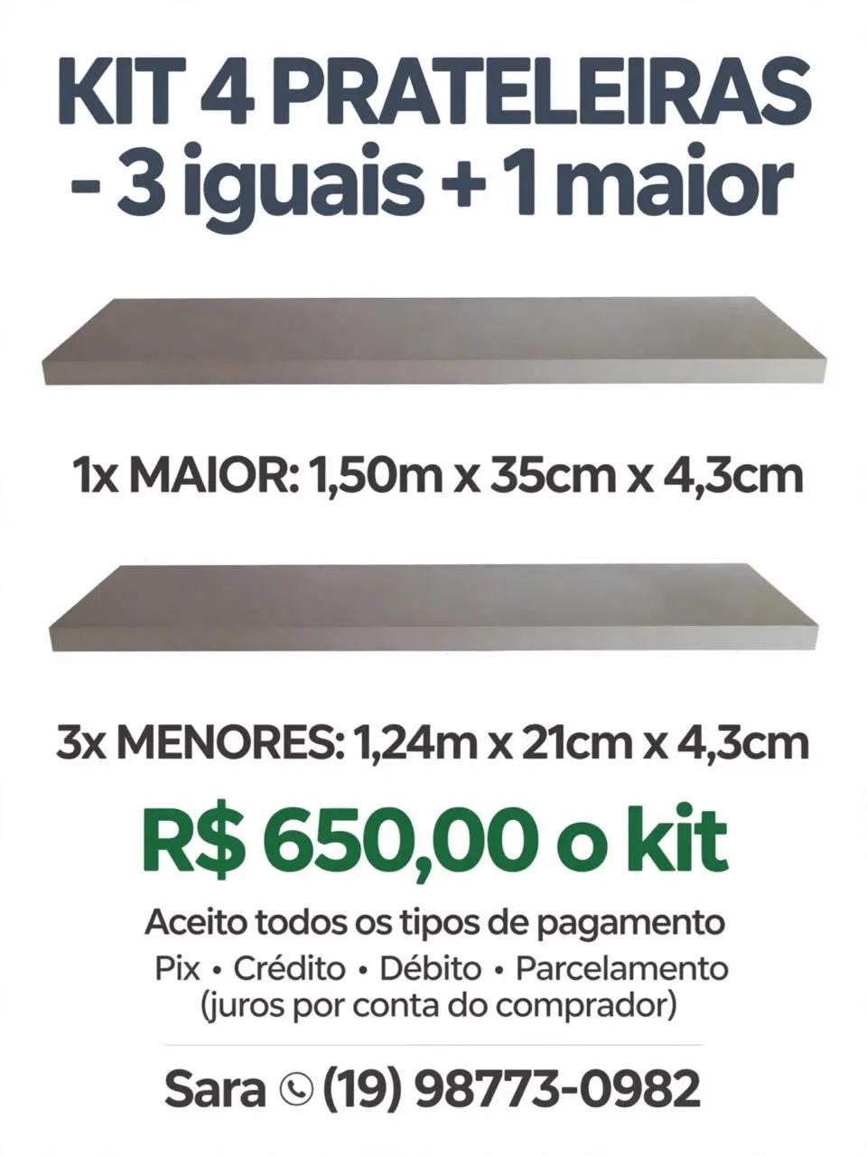 Kit de prateleiras suspensas - Foto 4