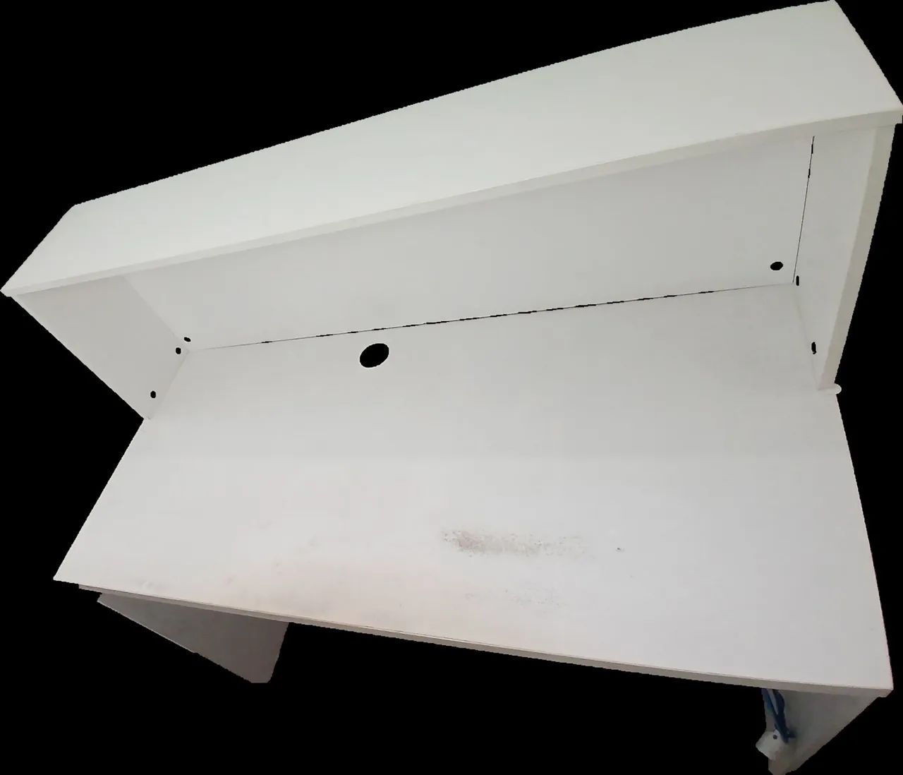 Balcão recepção 2 níveis branco