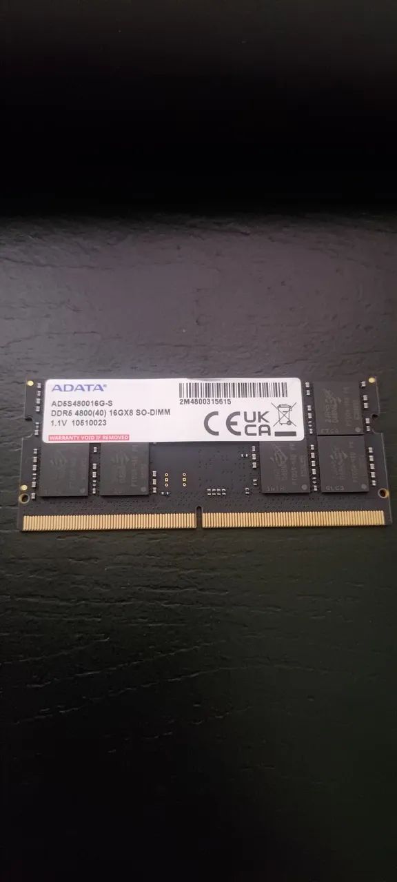 Memória Ram Notebook ADATA DDR5 16GB 4800MHZ