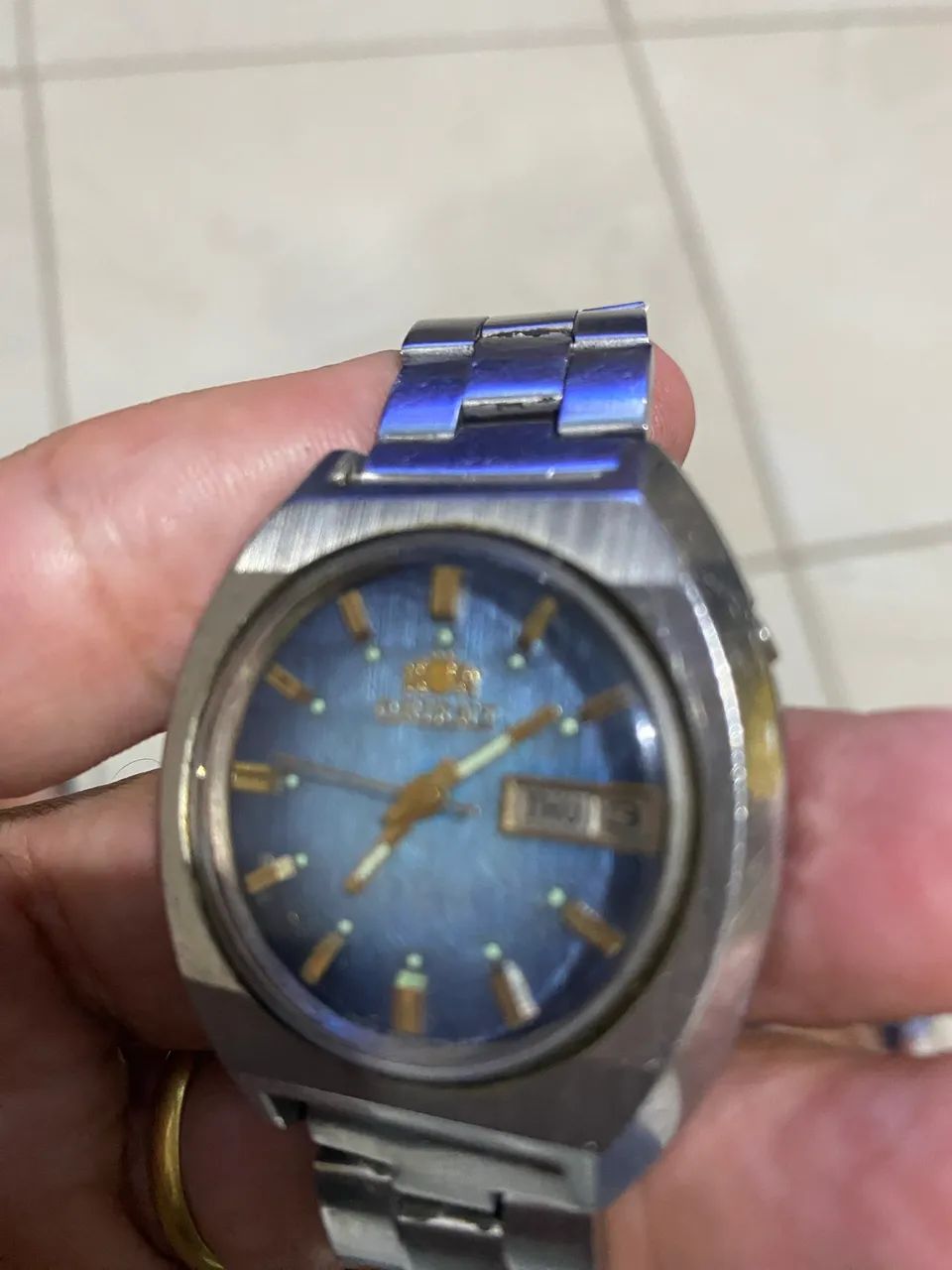 Relógio ORIENTE fundo azul automático  - Foto 4