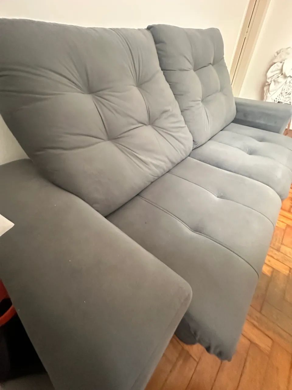 Sofá Cinza 3 lugares Retrátil e Reclinável  - Foto 4