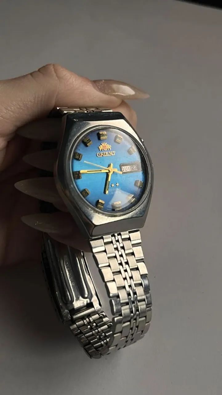 Orient 3 Estrelas Automático Azul - Foto 5