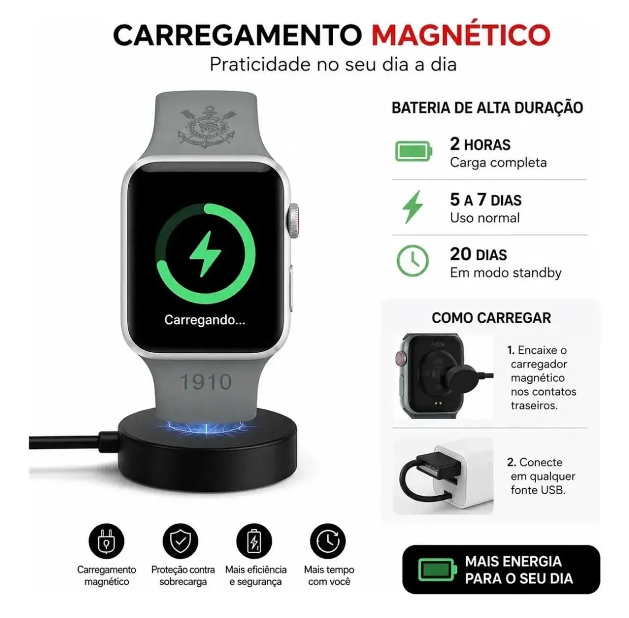 Smartwatch Corinthians ( Timão ) relógio inteligente - Foto 3