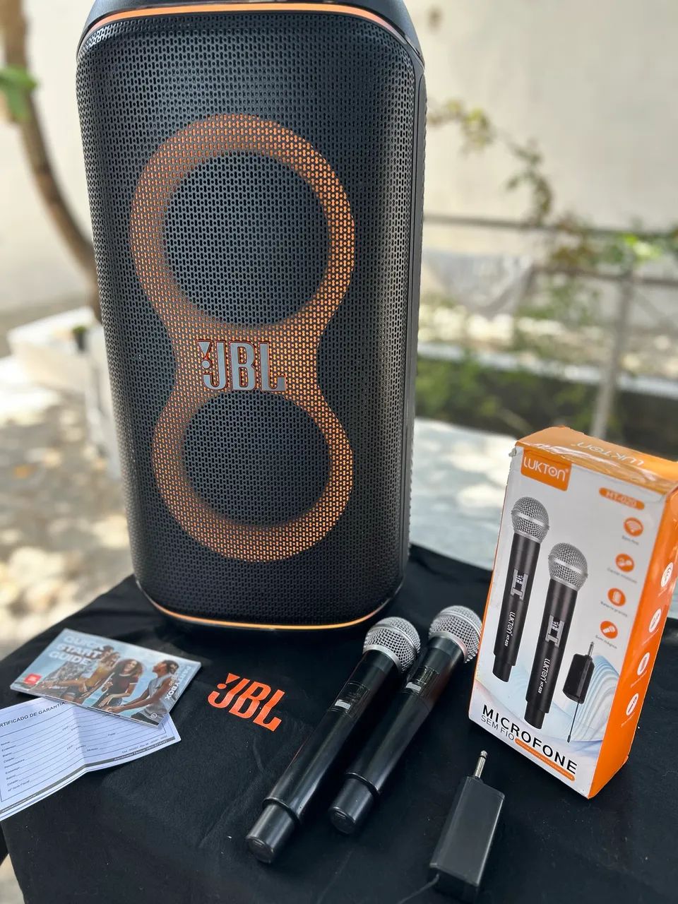JBL Party Box 120 + Kit 2 Microfones Sem Fio - Foto 4