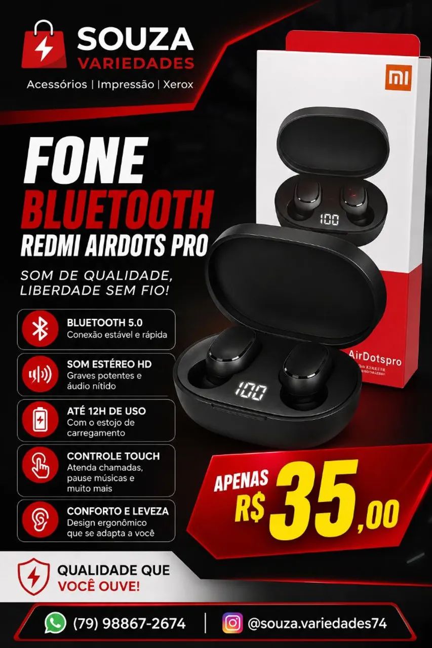 Fone Bluetooth Redimi Airdotspro  - Foto 2