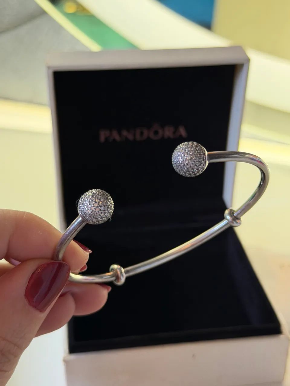 Bracelete pandora open pave 19cm - Foto 4
