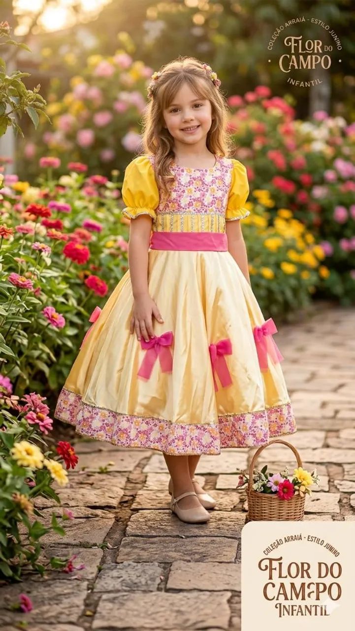 Vestido junino 7/9anos 