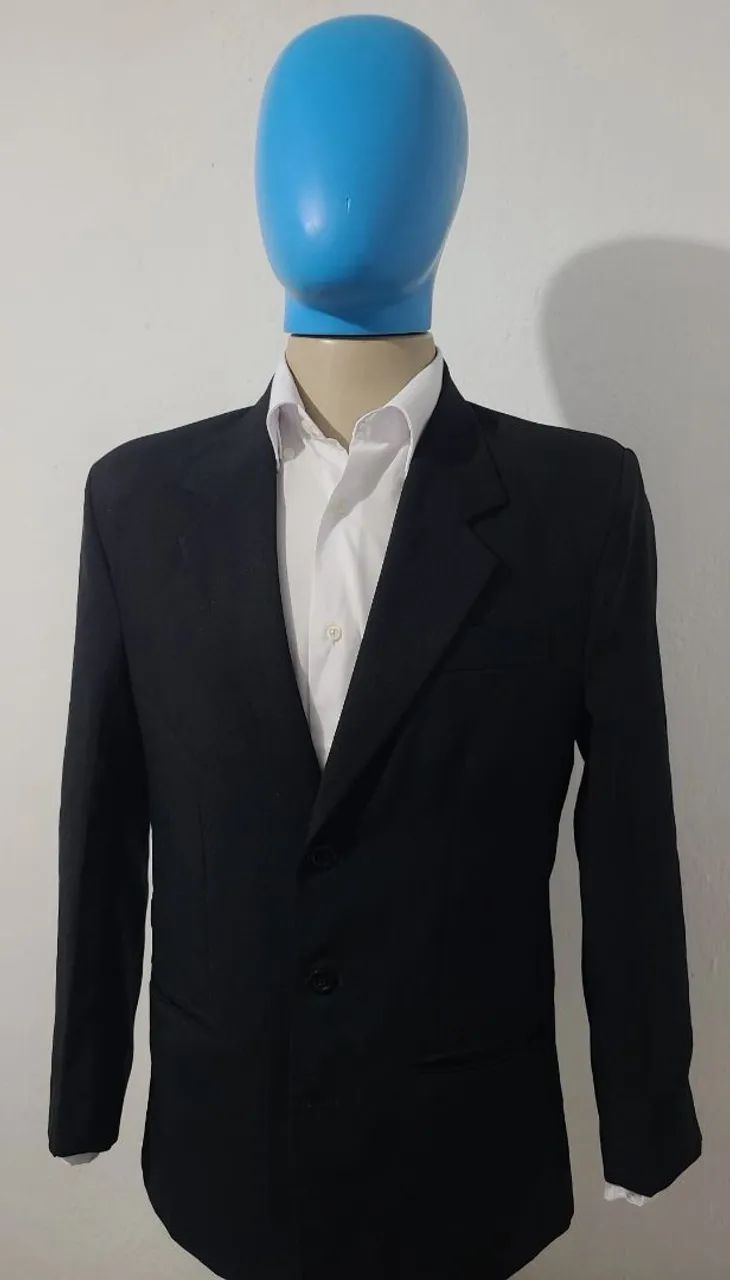 Blazer Slim Preto N° 46, bonito, elegante, bem confortável, tecido macio.  - Foto 4