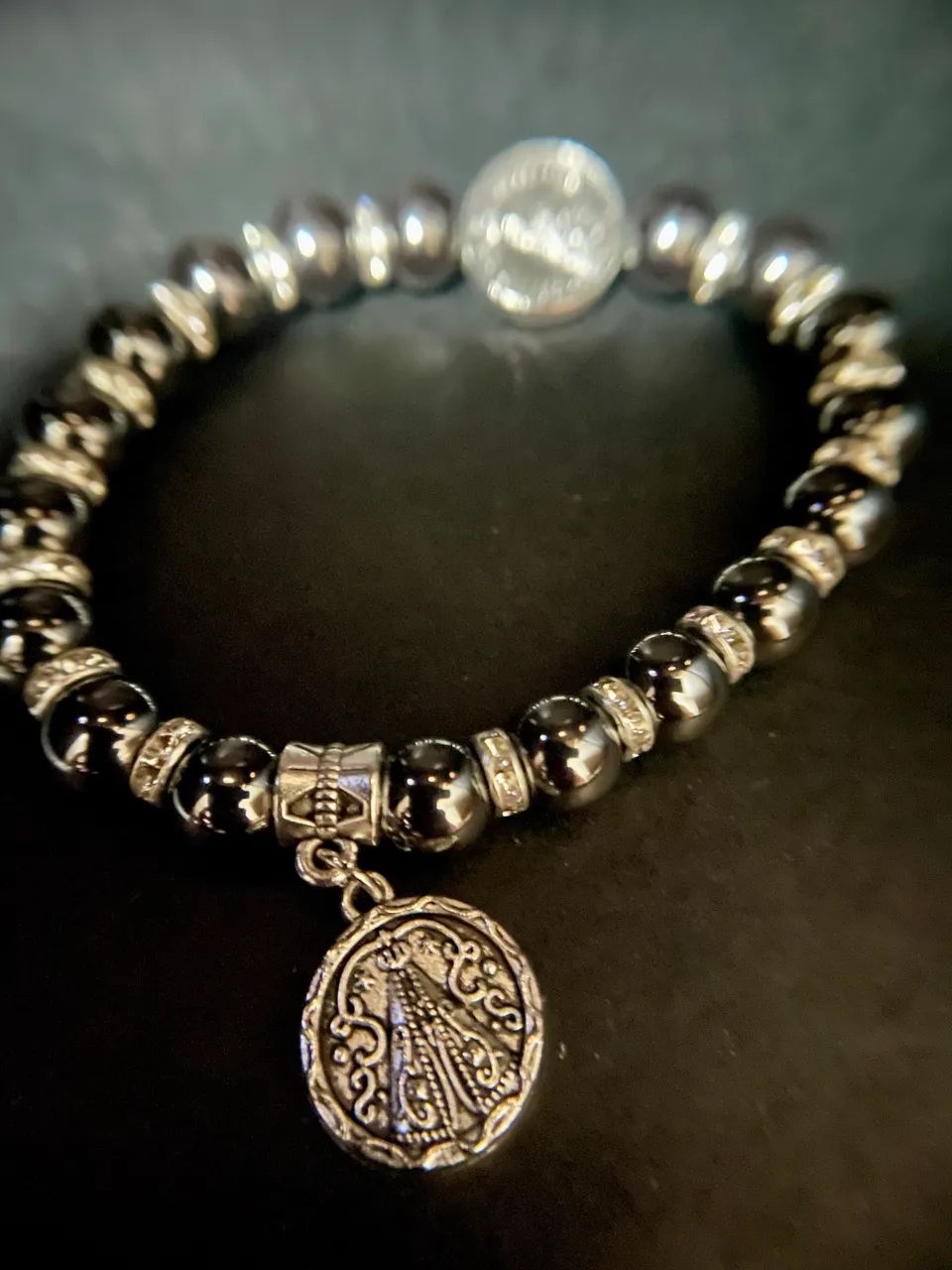 Pulseira Religiosa - Hematitas - Foto 2