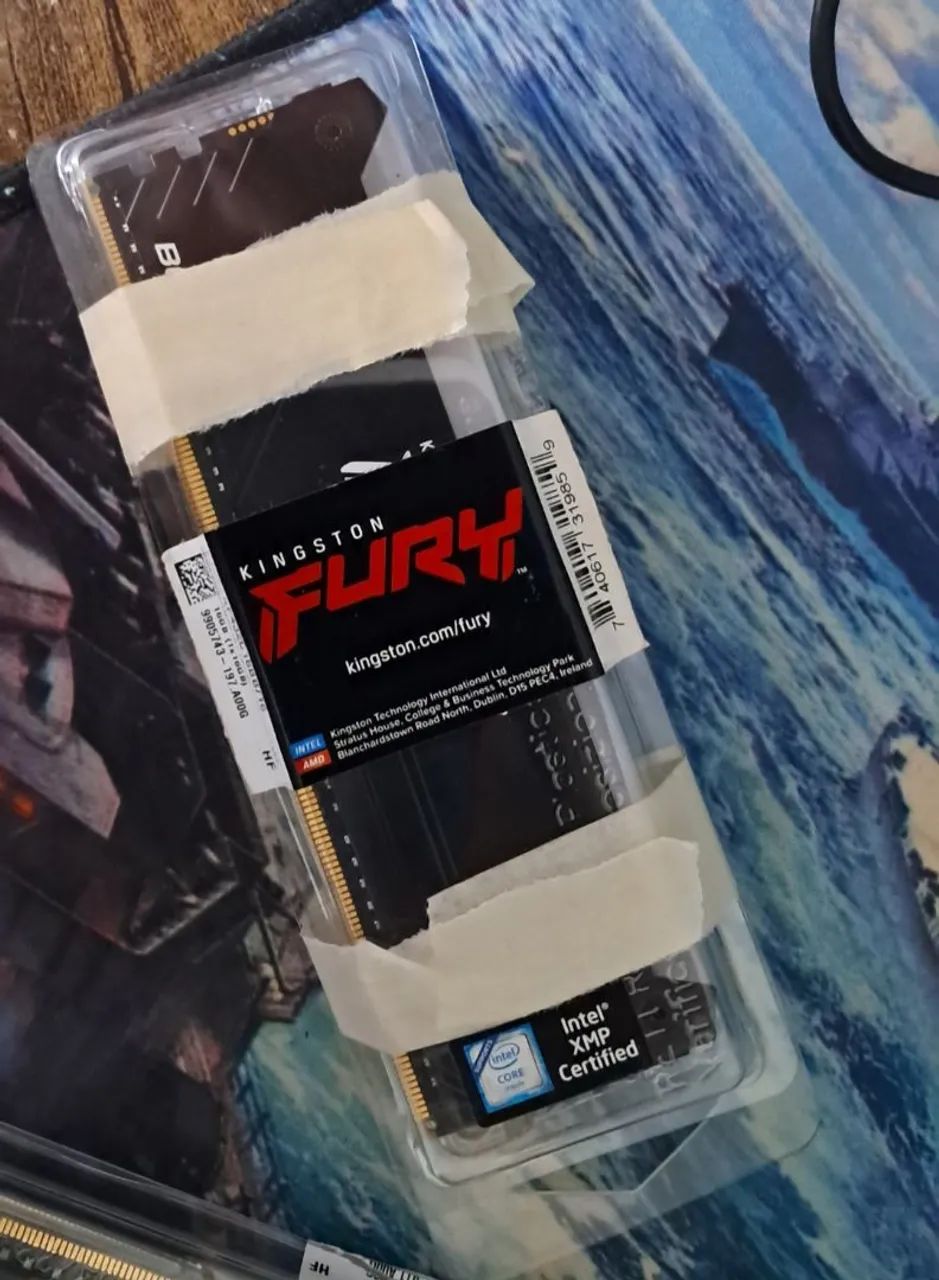 Memória ram kingston furry 8gb RGB 3200hz