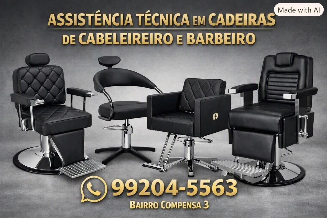 Consertos e manutenção em cadeira de cabeleireiro e barbeiro 