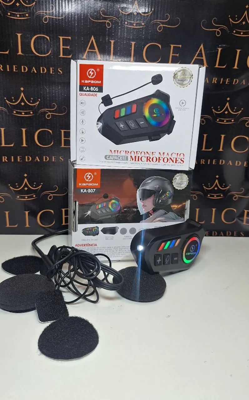 Microfone para capacete Bluetooth 