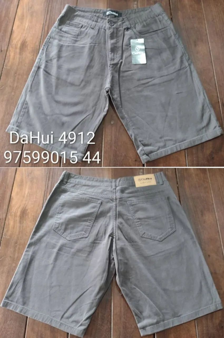 Bermudas " DaHui " Passeio (Brim)<br><br> - Foto 4