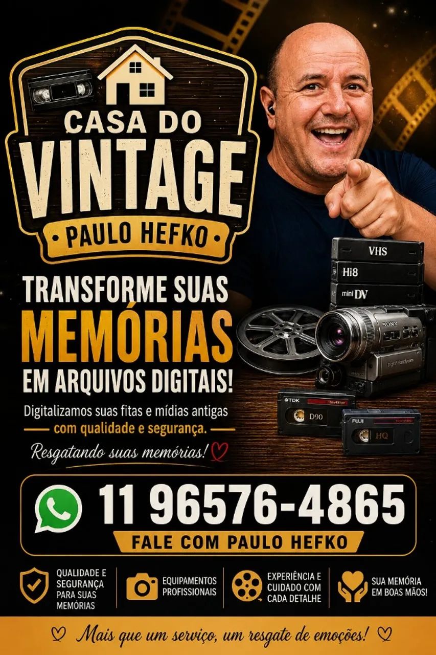 CONVERSÃO DE VHS PARA ARQUIVO DIGITAL NO PENDRIVE