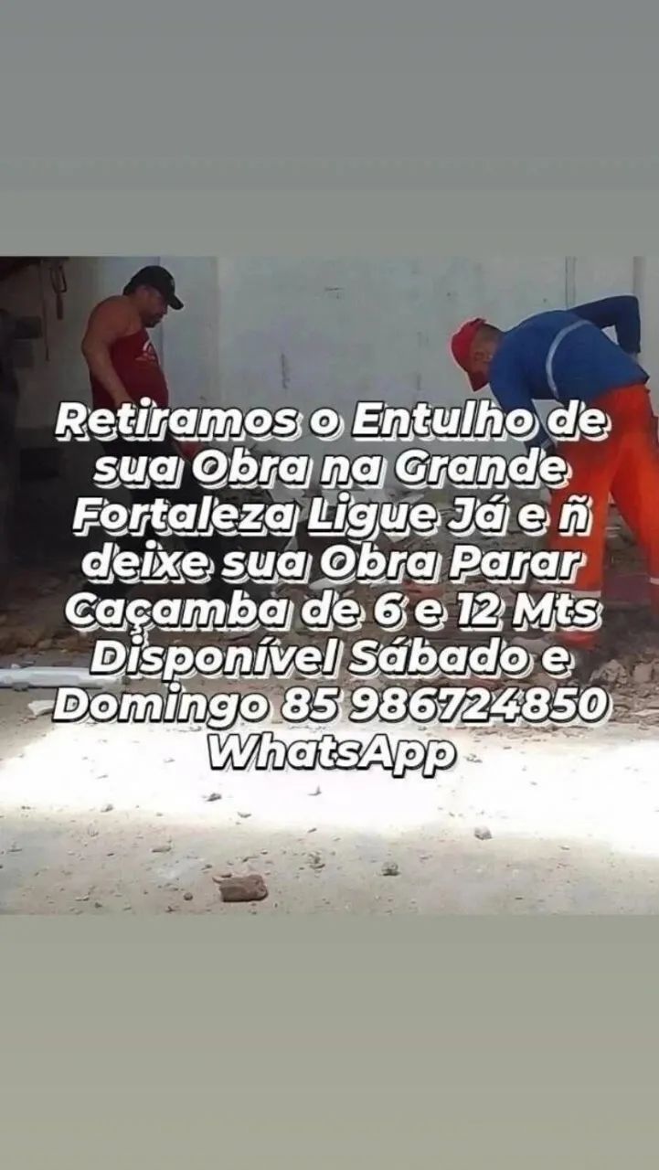 Materiais Pra Sua Construção e Retirada de Entulho em Obras Disponível Hj!