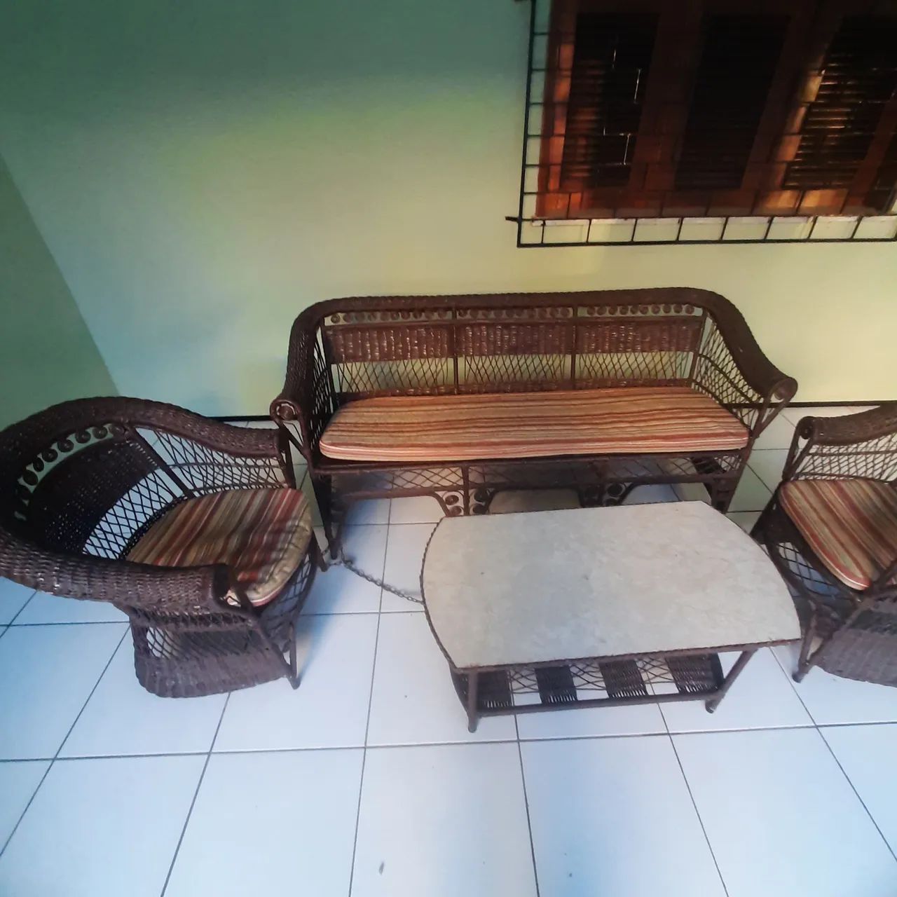 Conjunto de sofá e duas poltronas para varandas - Foto 3