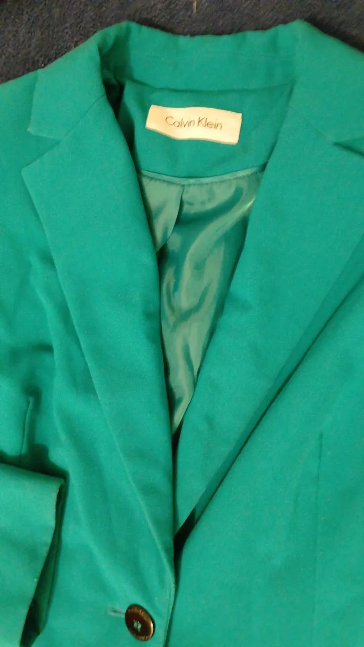 Blazer feminino Calvin Klein M - Azul Turquesa