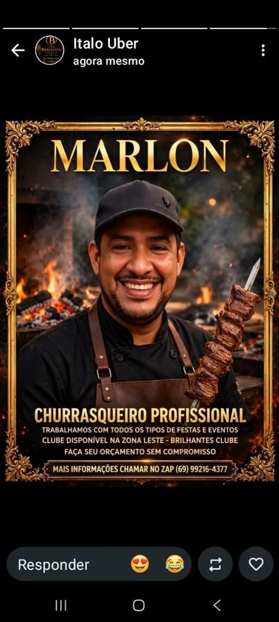 Churrasqueiro profissional 