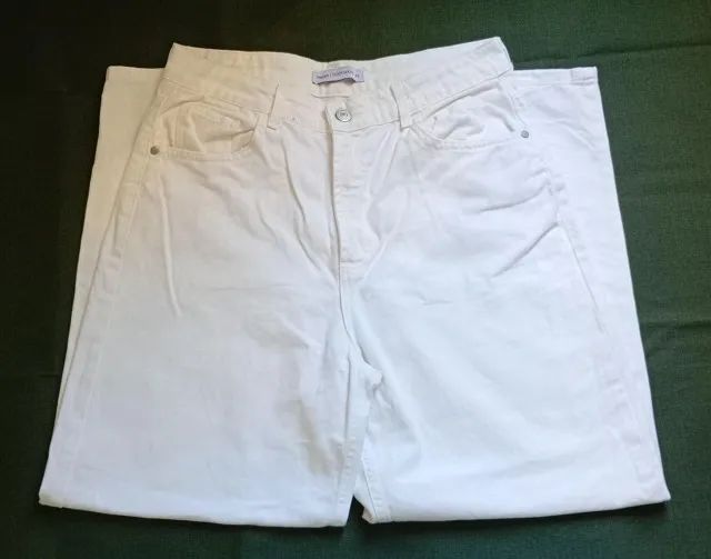 calça off white - modelo wide leg