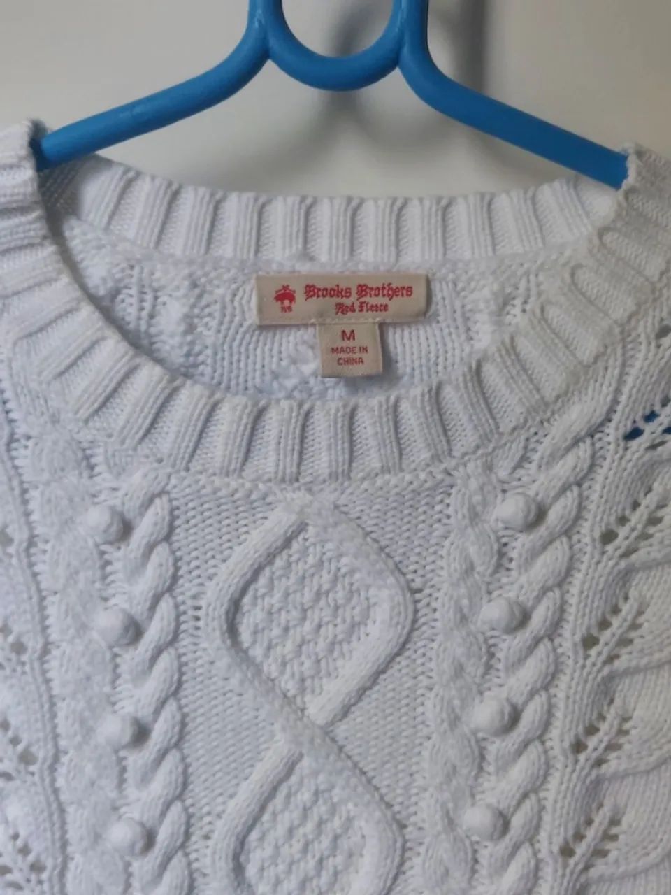 suéter brooks brothers branco tricot m - Foto 3