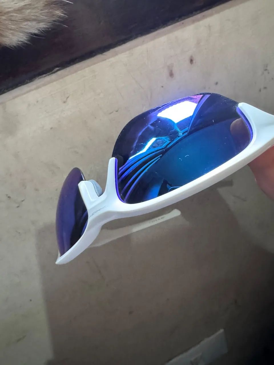Oakley Flak Beta branco com lente azul - Foto 3