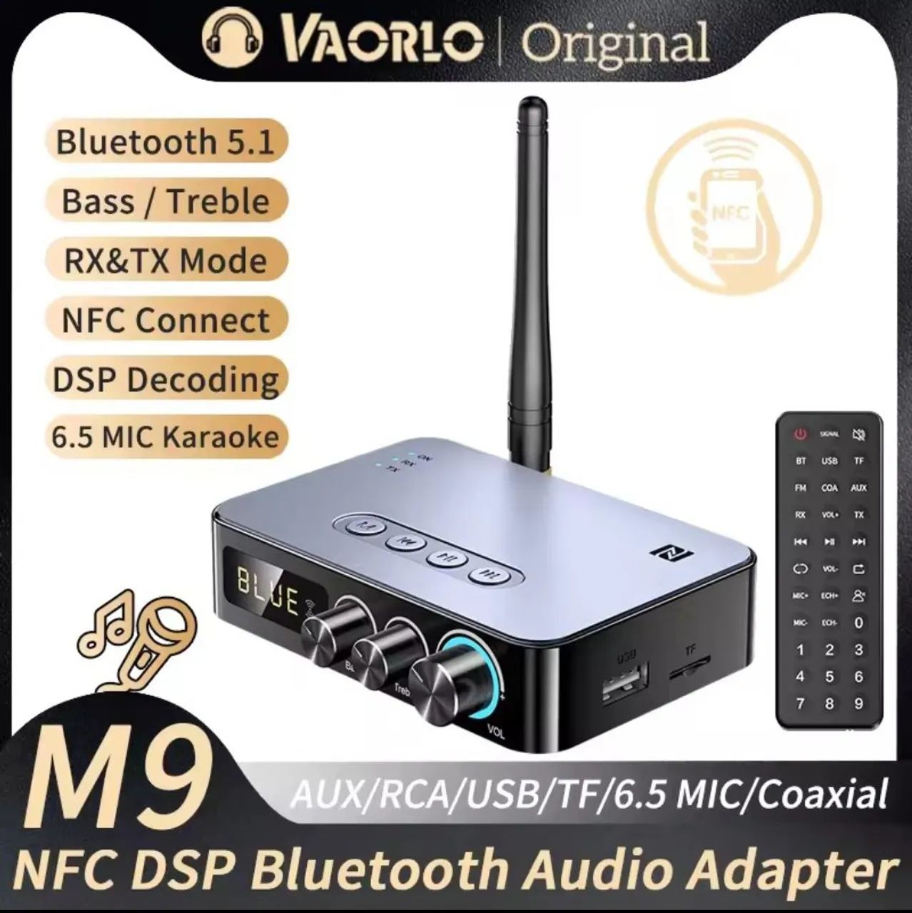 Adaptador bluetooth m9 5.1 para mini system <br>