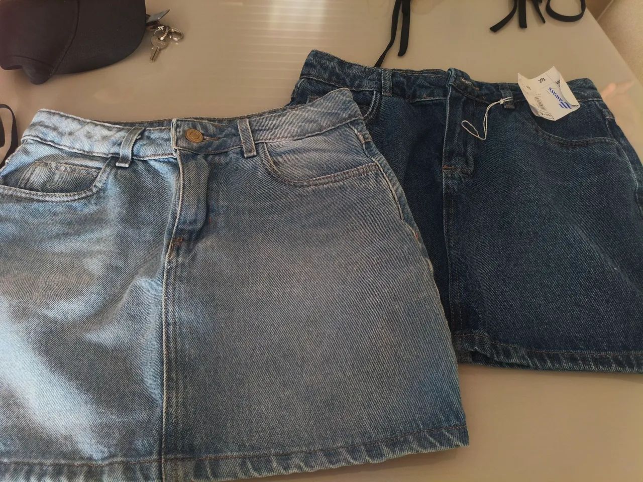 Saias jeans Tam 36 veste 36/38  - Foto 3