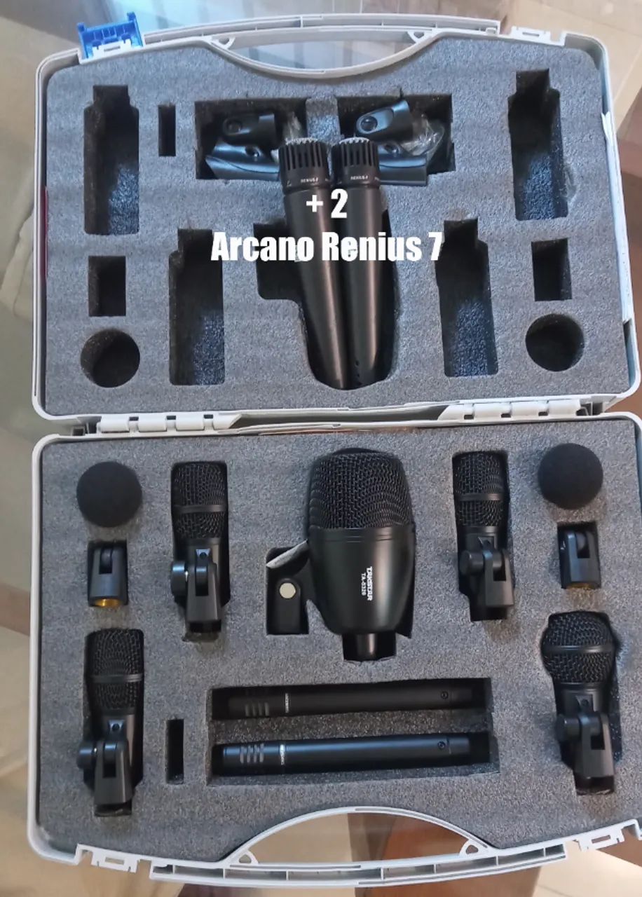 Kit Microfone para bateria 9 peças - Sem uso! - Foto 2