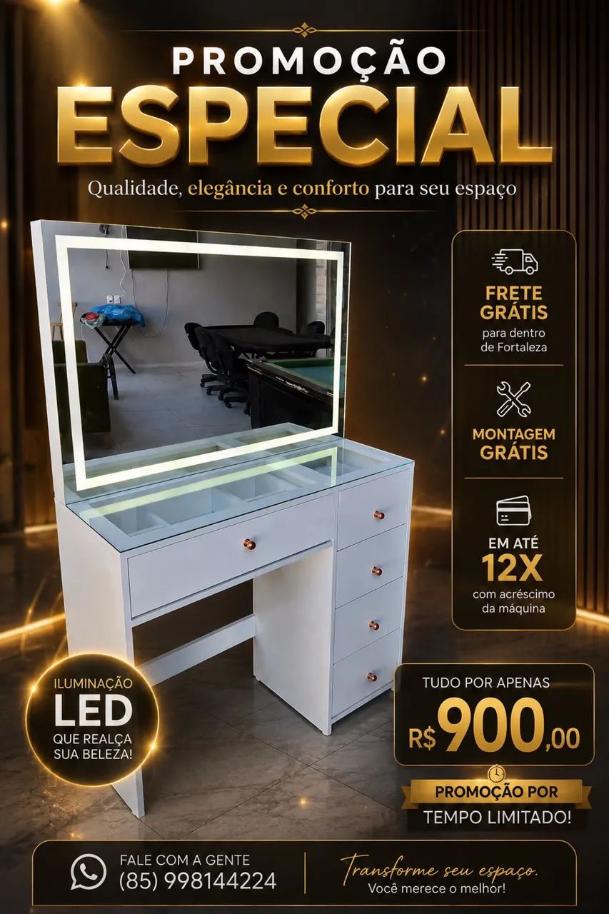Penteadeira Camarim de Led