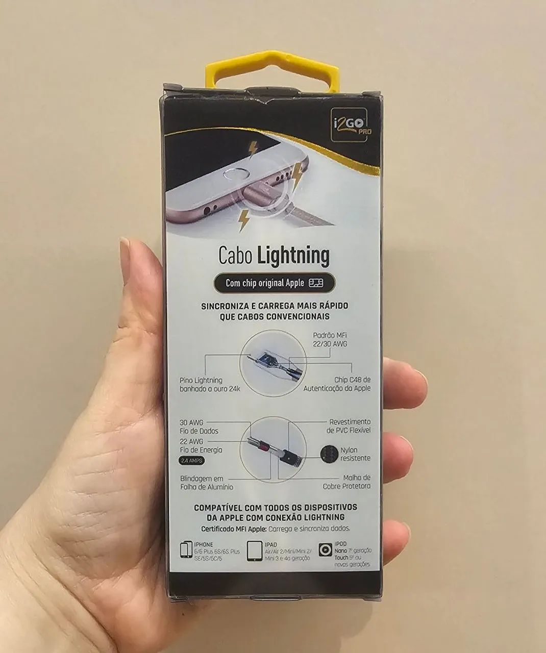 cabo lightning i2go pro 2 metros branco - Foto 2