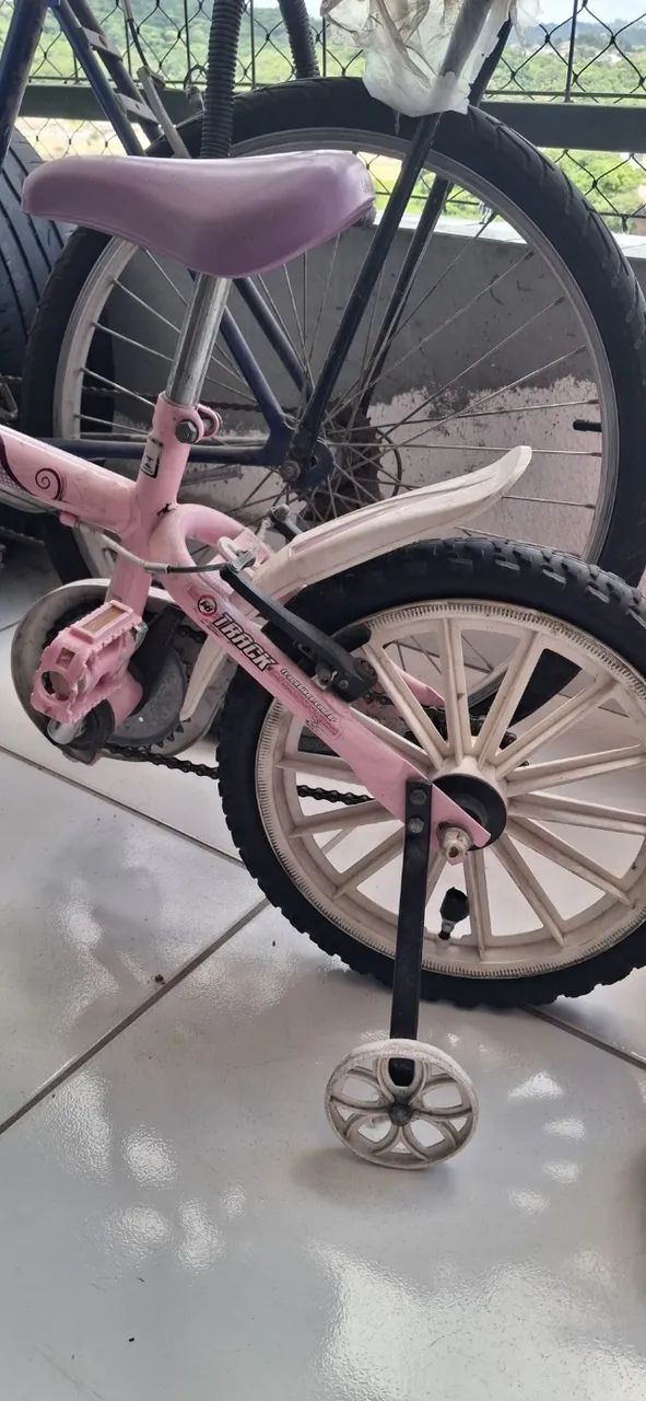 Bicicleta infantil aro 12 Rosa/Lilás  - Foto 4