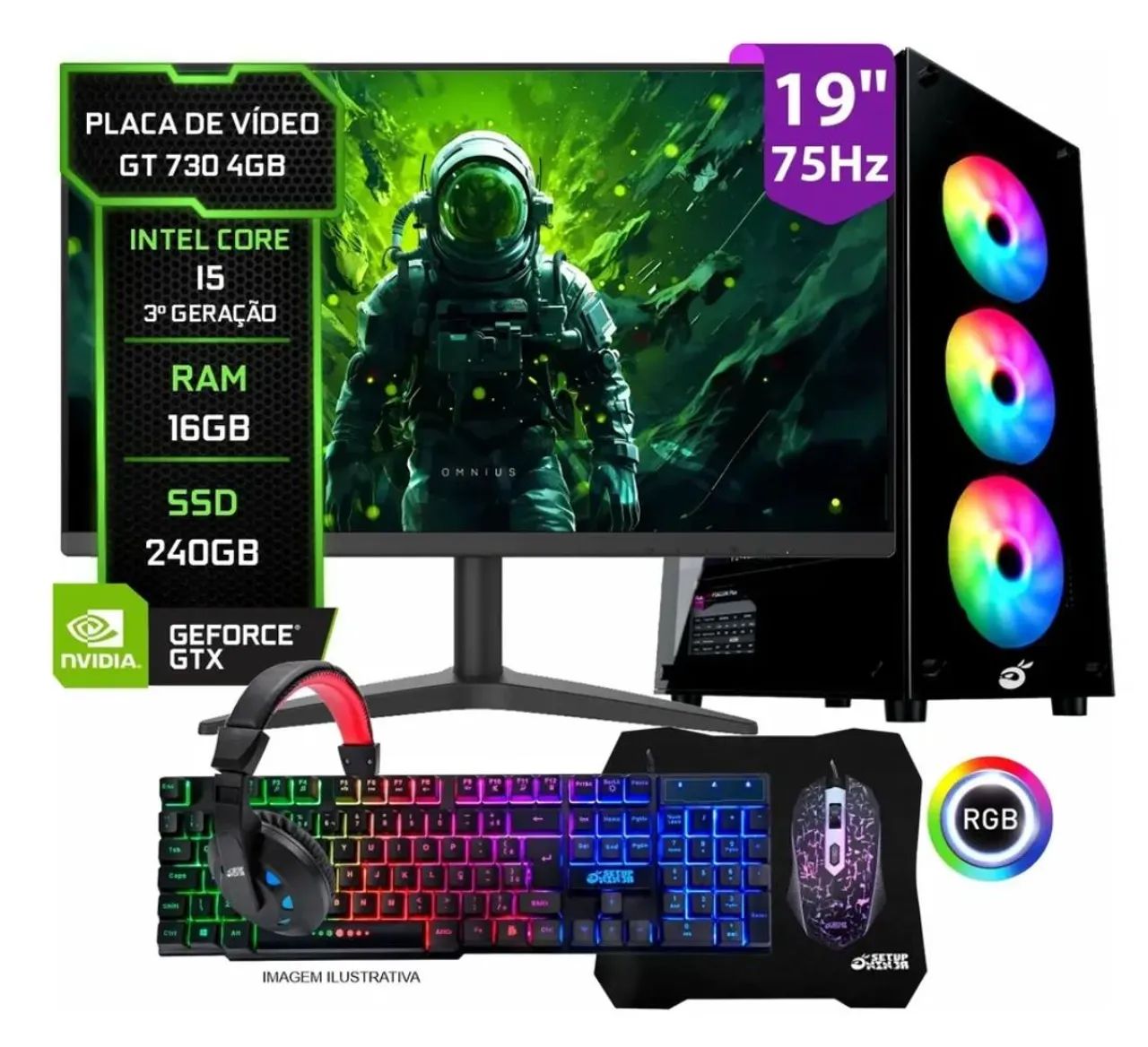 PC Gamer Com Nota Fiscal Funcionando Perfeitamente! - Foto 2