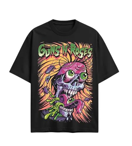 Camisa Guns N' Roses - Toxic Skull Oversized - Roupas - Manoel