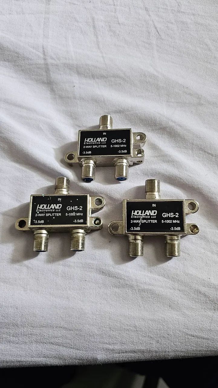 Conector Splitter/Divisor de Sinal Holland Electronics GHS-2, original.
