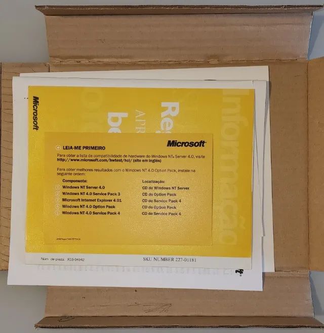 Microsoft Windows NT Server 4.0 - Original - Colecionadores