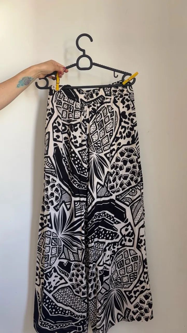 Calça estampada pantalona - Foto 2