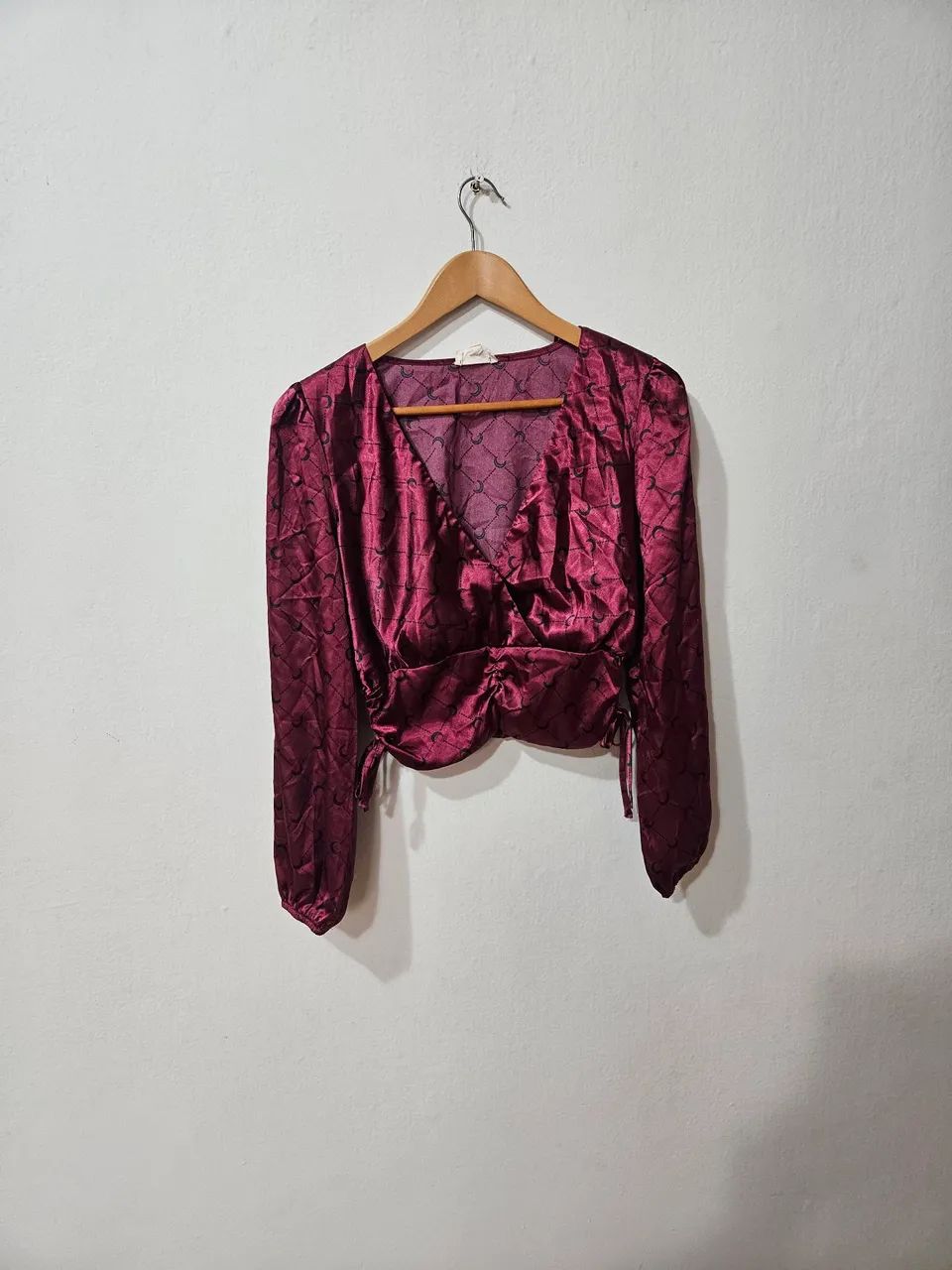 Blusa vinho mangas compridas de centim 