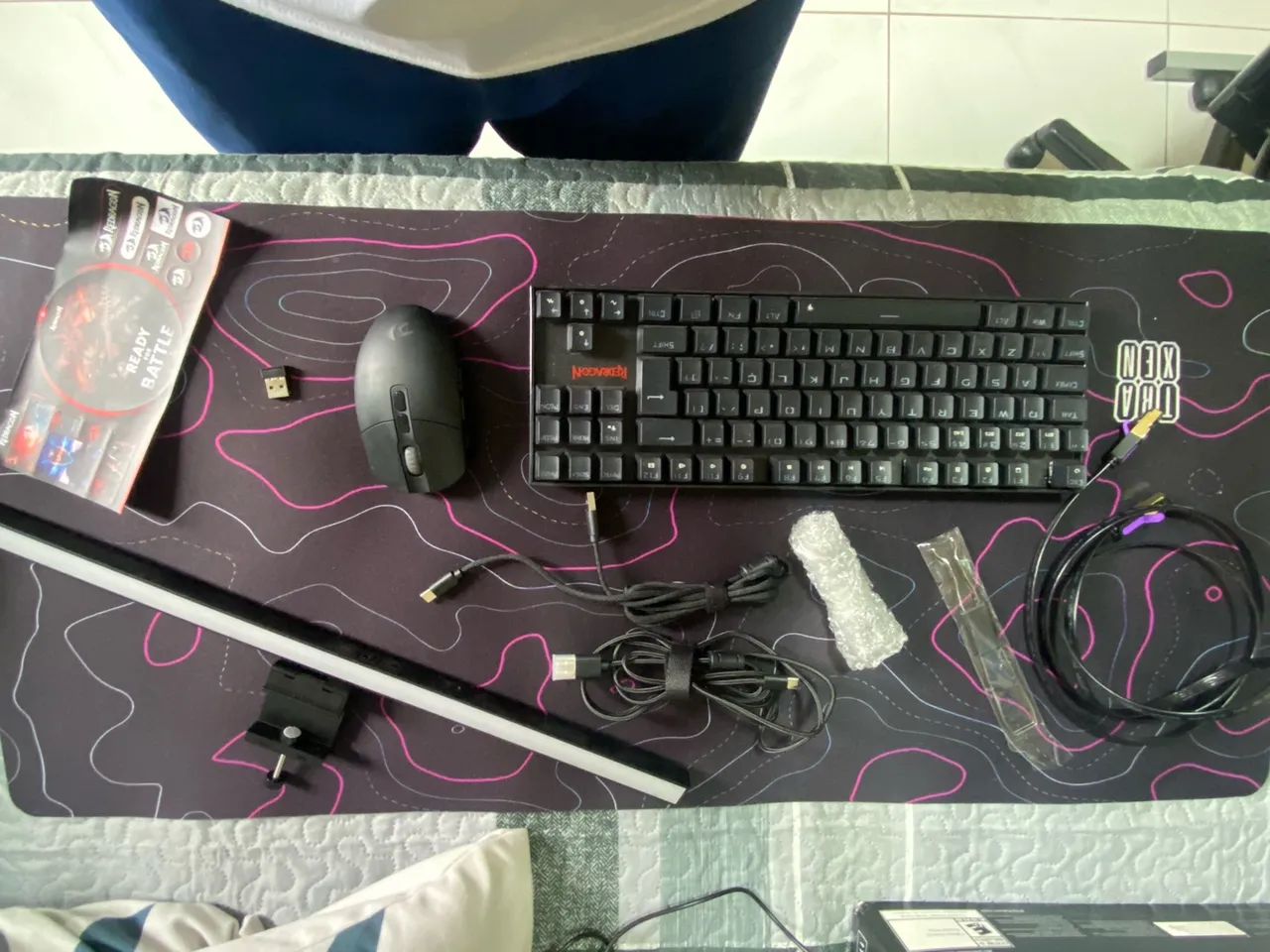 TECLADO E MOUSE REDRAGON SEM FIO R$500